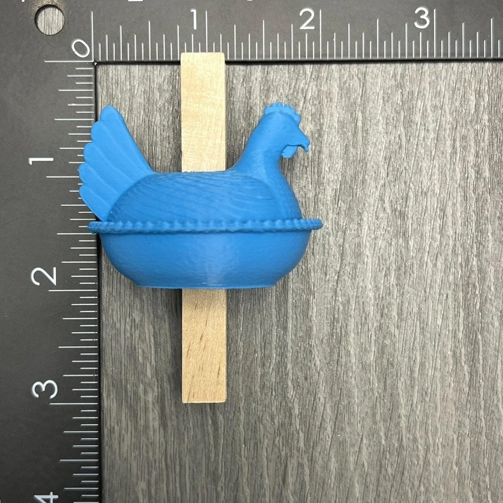 Set of 5 Farmhouse Hen Chicken HON Magnet Photo Chip Clips 3D Printed Clothespin